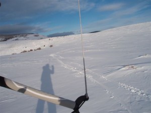 making the way downwind following my tracks back to the truck.JPG